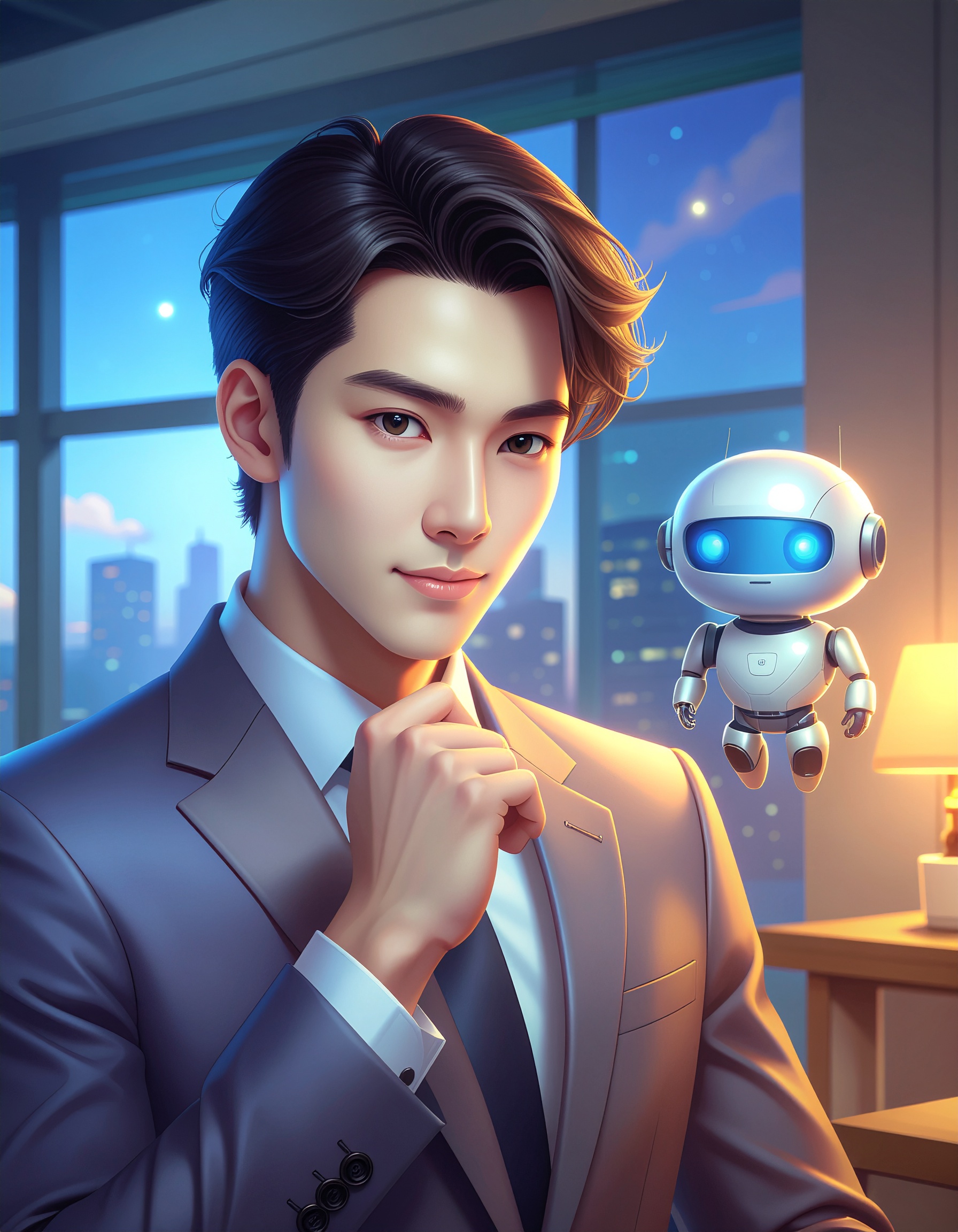 1755187868319_Firefly_Masterpiece, highly detailed digital illustration of a handsome, confident young East 137413